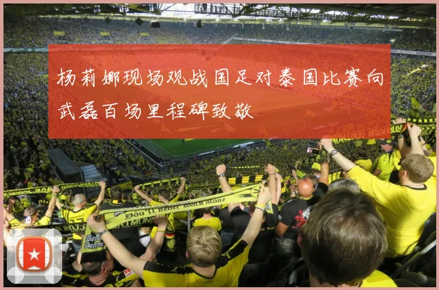 杨莉娜现场观战国足对泰国比赛向武磊百场里程碑致敬